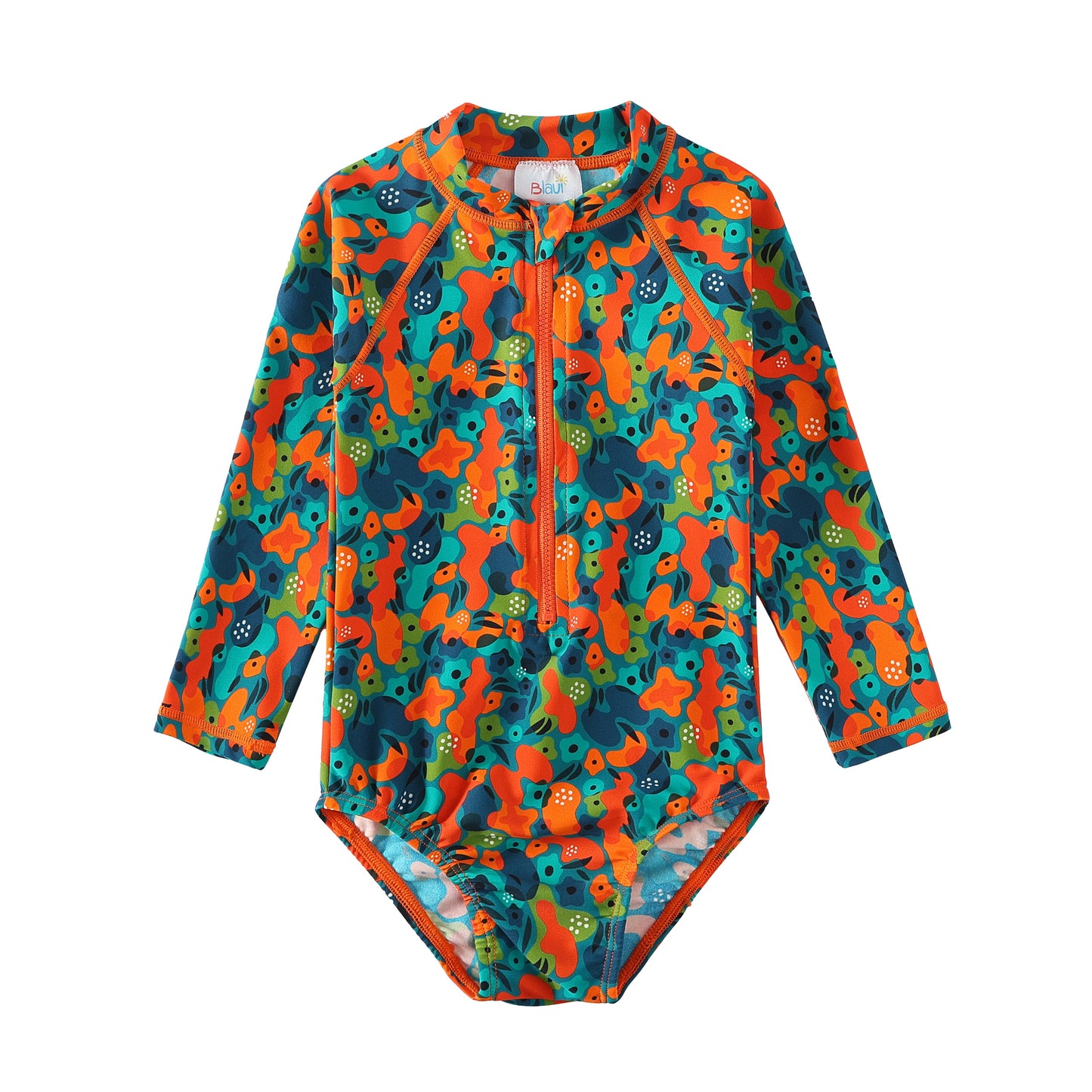 Traje de baño manga larga Olas de Color