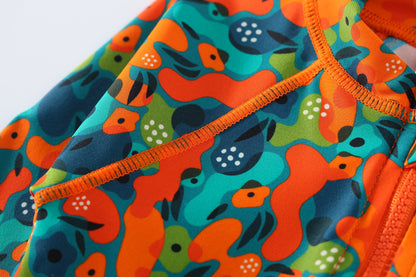 Traje de baño manga larga Olas de Color